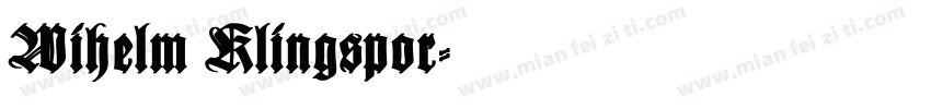 Wihelm Klingspor字体转换